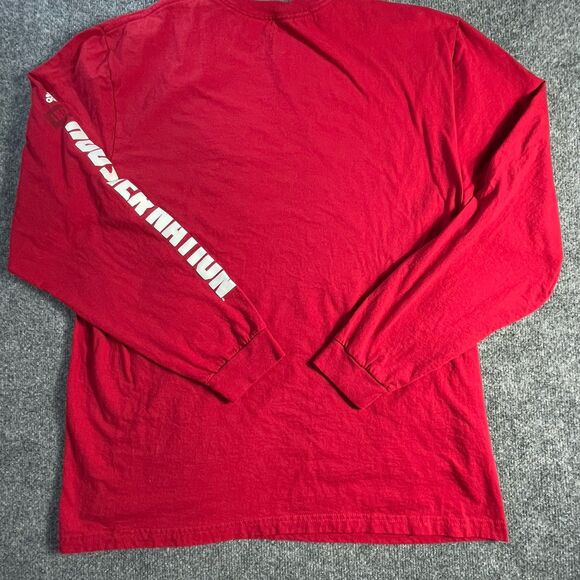 Indiana Hoosiers Long Sleeve Shirt Extra Large Red  Adidas NCAA Basketball XL - Picture 7 of 9